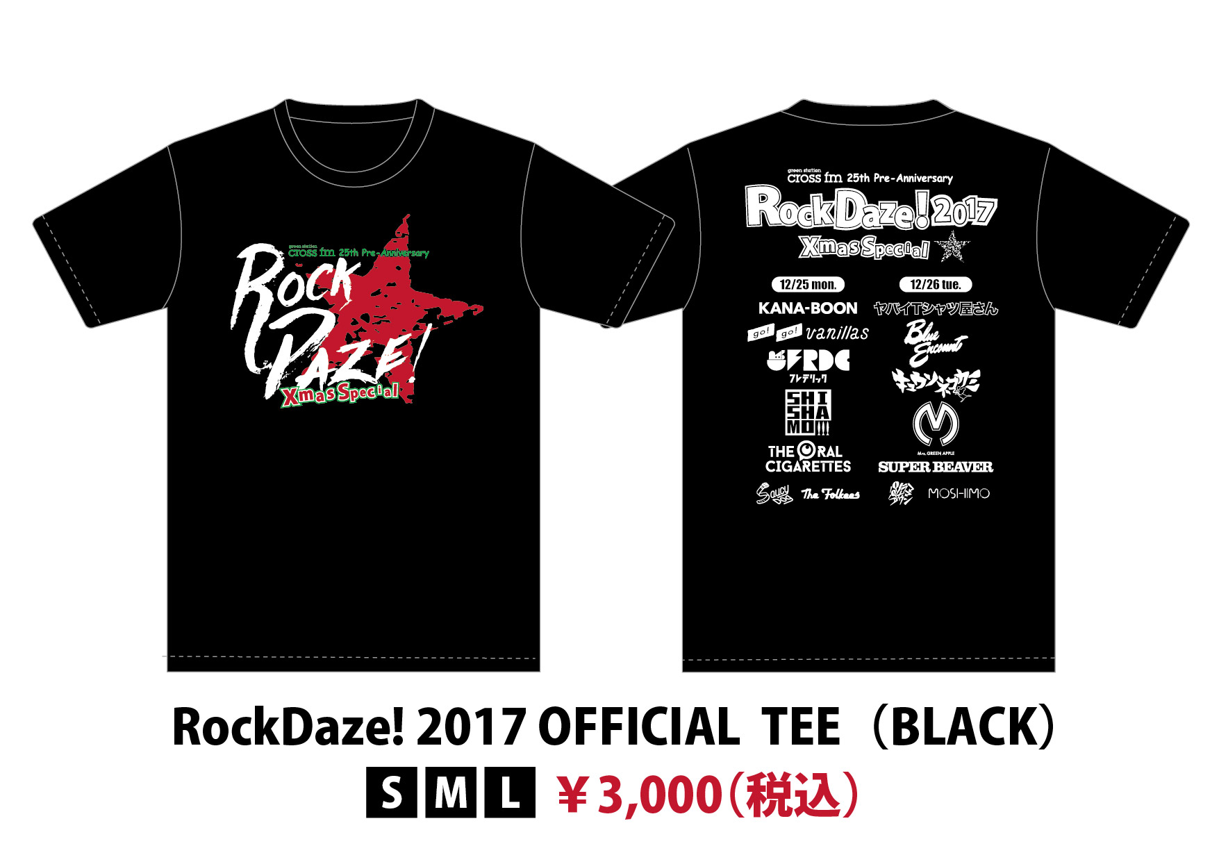 RockDaze! 2017 OFFICIAL TEE(BLACK)